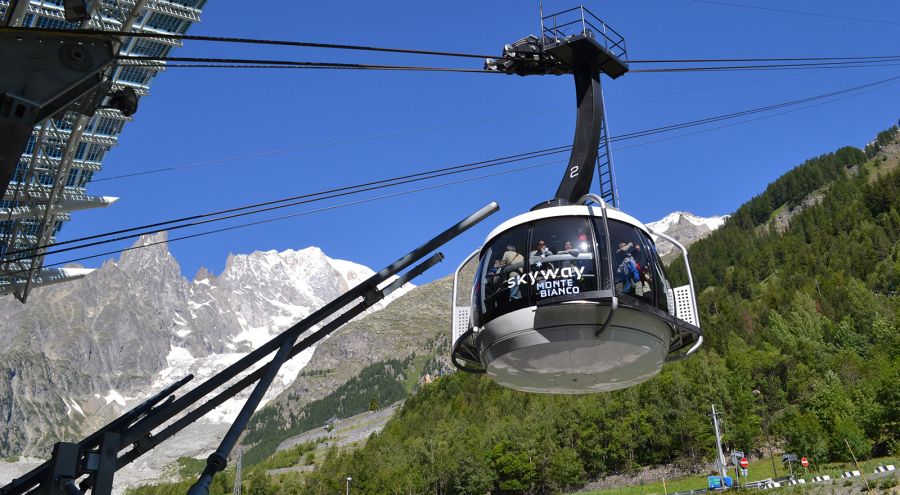 New Mont Blanc Skyway cable car.